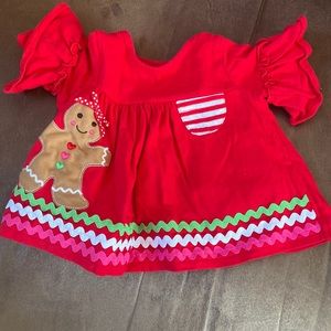 Gingerbread Christmas outfit; Goodlad size 6M